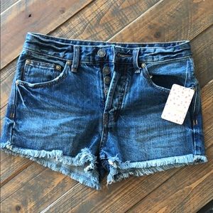Free People Harbor denim shorts